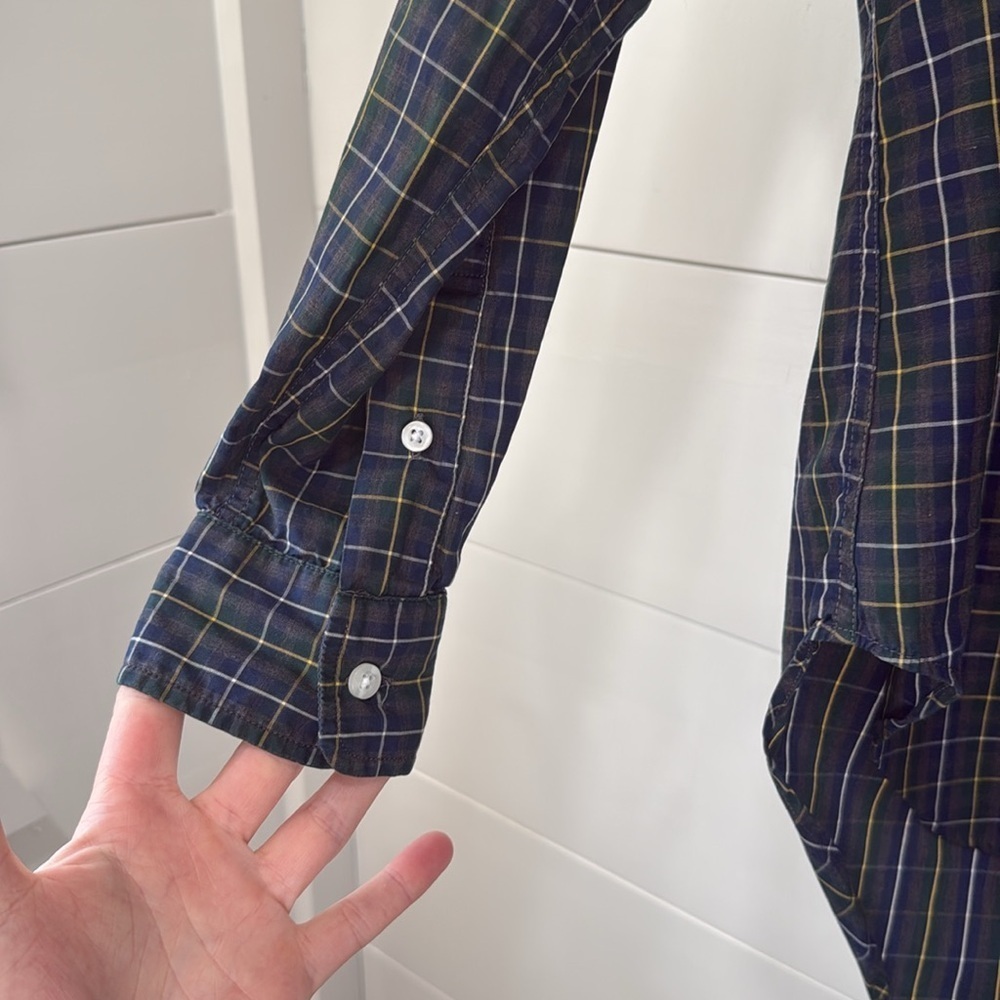 Frank & Eileen Frank Navy and Green Plaid Button-Down Shirt - Picture 10 of 14